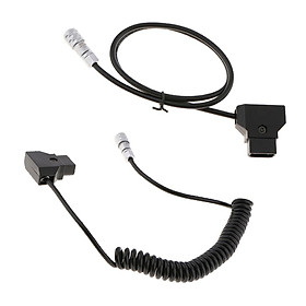 D-Tap Power Cable for Blackmagic  Cinema Camera 4k Coiled+Straight0.5m