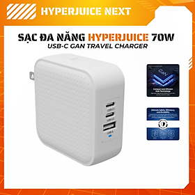Mua Sạc Nhanh HyperJuice Travel Charger 70W USB-C GaN - Sạc Đa Năng Cho Mọi Chuyến Đi  hàng chính hãng