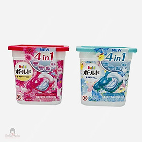 Combo Hộp 18 viên giặt xả 3D Gel Ball (2 trong 1)màu xanh + hồng nội địa Nhật Bản