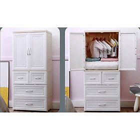 Tủ nhựa cao cấp đựng quần áo cho bé Holla 5 tầng, có nhiều ngăn tủ nhỏ, có bánh xe giúp di chuyển dễ dàng, nhựa nguyên sinh cao cấp an toàn cho bé - hàng chính hãng