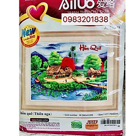 Mua Tranh thêu chữ thập hồn quê (thiên nga) AL51397