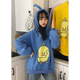 Áo Khoác Hoodie Vịt Gà Con Dễ Thương Trùm Đầu Hàn Quốc Mới 2019