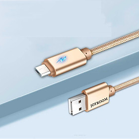 Cáp Sạc Nhanh Dài 2m Đèn Led Thông Báo Sạc Đầy,Bộc Dù Cổng Micro USB Cho ĐT OPPO,SAMSUNG,VIVO,XIAOMI... - Joyroom - Hàng Chính Hãng