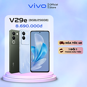 [Mới] Điện thoại vivo V29e 5G (8GB/256GB) - Hàng Chính Hãng - Camera Selfie 50 MP - Vòng Sáng Aura 2.0 - Màn hình AMOLED 6.67