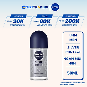 Lăn Ngăn Mùi NIVEA MEN Silver Protect Phân Tử Bạc Giảm 99.9% Vi Khuẩn Gây Mùi (50ml) - 83778