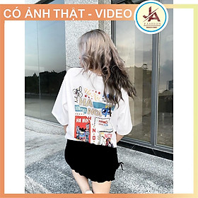 Áo Thun Tay Lỡ UNDER Hà Nội Áo Phông Cotton Nam Nữ Unisex - Oversize Form Rộng phong cách ulzzang JASHOP