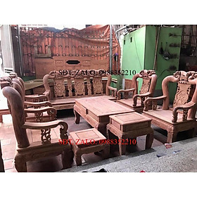 Mua Bộ Bàn Ghế Gỗ Phòng Khách Minh Quốc Đào Gỗ Hương Đá 10 món