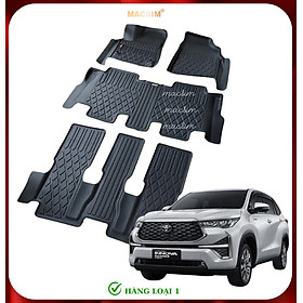 Thảm lót sàn xe ô tô Toyota Innova Cross 2023+ (3 hàng ghế) Nhãn hiệu Macsim chất liệu nhựa TPE cao cấp màu đen