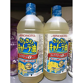 Combo 2 chai dầu Ăn Hoa Cải Ajinomoto (1000g) - Bổ Sung Omega 3 & 6 Nhật Bản