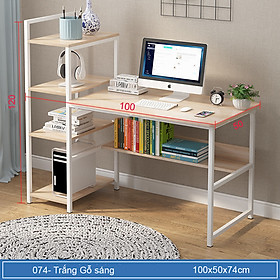 Bàn làm việc văn phòng, bàn học tại nhà chân sắt vô cùng chắc chắn, mặt bàn rộng thoải mái để đồ 