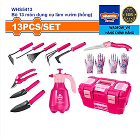 BỘ 13 MÓN DỤNG CỤ LÀM VƯỜN (HỒNG) WADFOW WHS5413 - HÀNG CHÍNH HÃNG