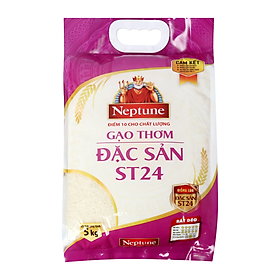 Gạo Thơm Neptune Đặc Sản St24 Túi 5Kg