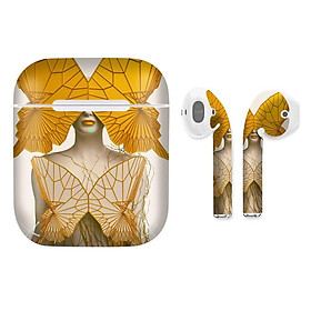 Mua Miếng dán skin cho AirPods in hình giả sơn mài - GSM100 (AirPods  1 2  Pro  TWS  i12)