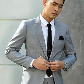 Áo vest ghi ánh xanh cao cấp CAVINO 904 trẻ trung,lịch lãm, dễ kết hợp với quần âu, quần jeans, kaki