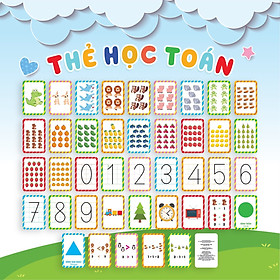 Flashcard- Bộ Thẻ học Toán giúp bé nhận biết mặt số và học tính dễ dàng
