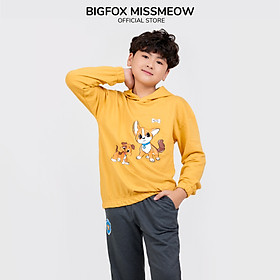 Bộ thu đông bé trai Bigfox Miss Meow chất nỉ da cá