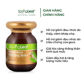 Viên uống chiết xuất từ cần tây giúp giảm đau khớp, viêm khớp hỗ trợ phòng ngừa Gout SpringLeaf Super Joint Swelling Relief 60 viên