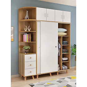 Tủ Quần Áo Gỗ Cánh Trượt phong cách Bắc Âu TA221 - C2m2 x R1m8