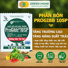 Phân Bón Pro Gibb 10SP GreenHome, Gói 1g, Kích Thích Tăng Trưởng, Giảm Rụng Lá Cây Trồng