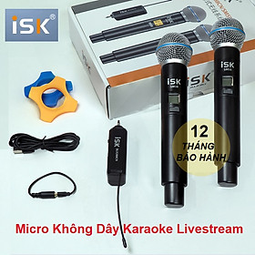 Micro Không dây ISK BLX288CN/SM58 Cao Cấp 2 mic tặng jack 6ly  