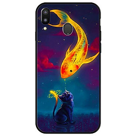 Ốp lưng dành cho điện thoại Samsung Galaxy M20 - Mèo Và Cá