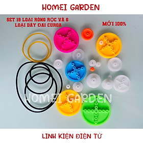 Bộ 19 loại ròng rọc và 6 loại dây curoa thông dụng để làm đồ chơi DIY steam stem - Hm0169