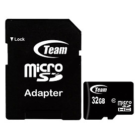Thẻ Nhớ Micro SDHC Team Group Class10 32GB + Adapter - Hàng Chính Hãng