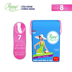 Combo 8 gói băng vệ sinh PEPPY lưới siêu thấm A02