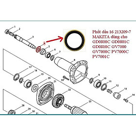 Mua Phốt dầu 16 213209-7 MAKITA cho GD0800C GD0801C GD0810C GV7000 GV7000C PV7000C PV7001C - Hàng Chính Hãng