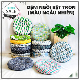 Mua Đệm ngồi bệt tròn  nệm tròn Vintage 40x40x7cm