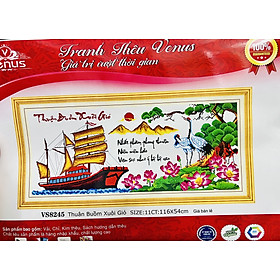 Mua Tranh thêu chữ thập Thuận buồm xuôi gió vs8245  nền trắng không thêu