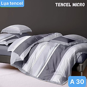 Bộ drap gối Tencel vải Hàn Quốc , đỉnh cao mát , mềm mại { drap và 3 áo gối