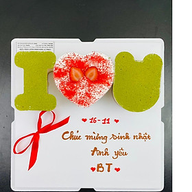 [Chỉ Giao HN]Bánh kem tươi chữ IU 20