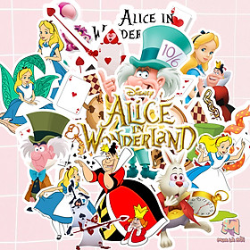 Miếng dán Stickers chủ đề Alice in the Wonderland