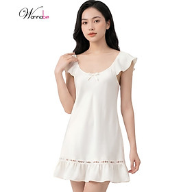 Đầm ngủ phi lụa cao cấp Wannabe DNS10 tay áo cánh tiên xòe nhẹ nữ tính