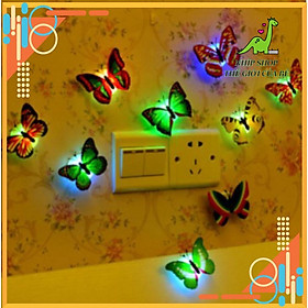 Sticker dán tường bướm phát sáng 3D