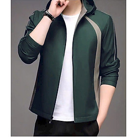 Áo khoác dù phối viền, chất dù dày dặn 2 lớp