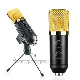 Micro USB Glosrik GL750 - Mic thu âm, livestream, chat voice, karaoke đa năng (Đi kèm chân đế, đầu bịt) - màu vàng