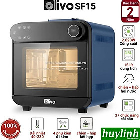 Mua Nồi chiên không dầu - hấp hơi nước Olivo SF15 - Dung tích 15 lít - 37 menu - Hàng chính hãng