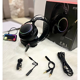 Tai nghe gaming không dây cao cấp ZIDLI FH1 2.4Ghz Led RGB âm thanh vòm - Hàng chính hãng