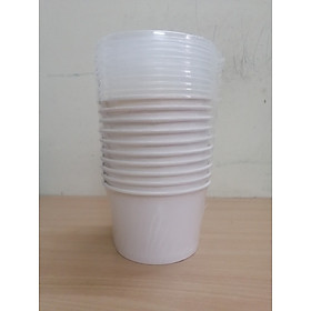 Mua BỘ 10 CÁI TÔ GIẤY 32 OZ TRẮNG 1PE + NẮP ( 960 ML)