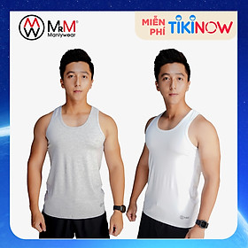 Hình ảnh Review Combo 2 áo ba lỗ nam/áo 3 lỗ nam, sợi cotton mềm mịn siêu thoáng mát, thấm hút mồ hôi cực tốt, co giãn 4 chiều MRM FASHION -MM