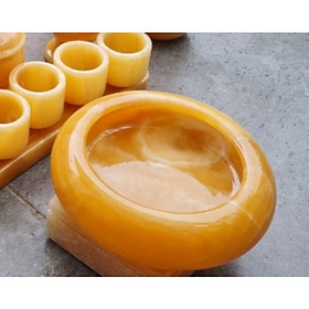 Bát tụ bảo Minh đường đá ngọc Hoàng Long đường kính 11cm và 16cm