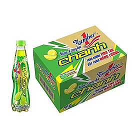 Thùng 24 chai Nước tăng lực Number 1 hương chanh chai PET 330 ml