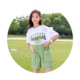 Quần áo bé gái, Set đồ bộ phối đi chơi cho bé gái phong cách Hàn Quốc size 12-40kg chất cotton mềm mịn mát