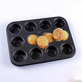 Mua Khuôn chống dính nướng bánh cupcake 12 ô mini