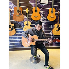 Đàn guitar acoustic Việt Nam màu nâu đỏ