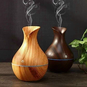 Máy xông tinh dầu vân gỗ tặng kèm 1 lọ tinh dầu 