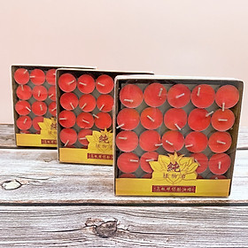 Mua combo 3 hộp Nến tealight bơ thực vật Đài Loan 100 viên/hộp  cháy 1 tiếng/ 1 viên