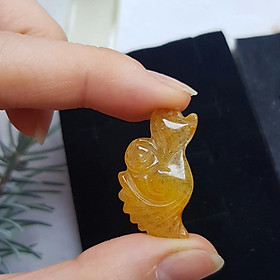 VÒNG CỔ CỬU VỸ HỒ LY ĐUÔI VŨ ÔM HOA MÀU VÀNG 11